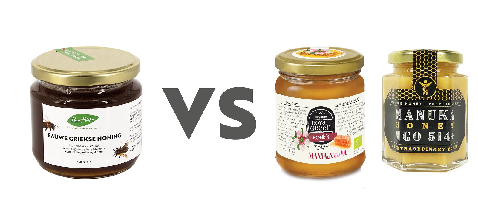 rauwe griekse honing versus manuka honing